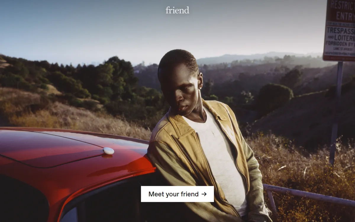 Full page of friend.com