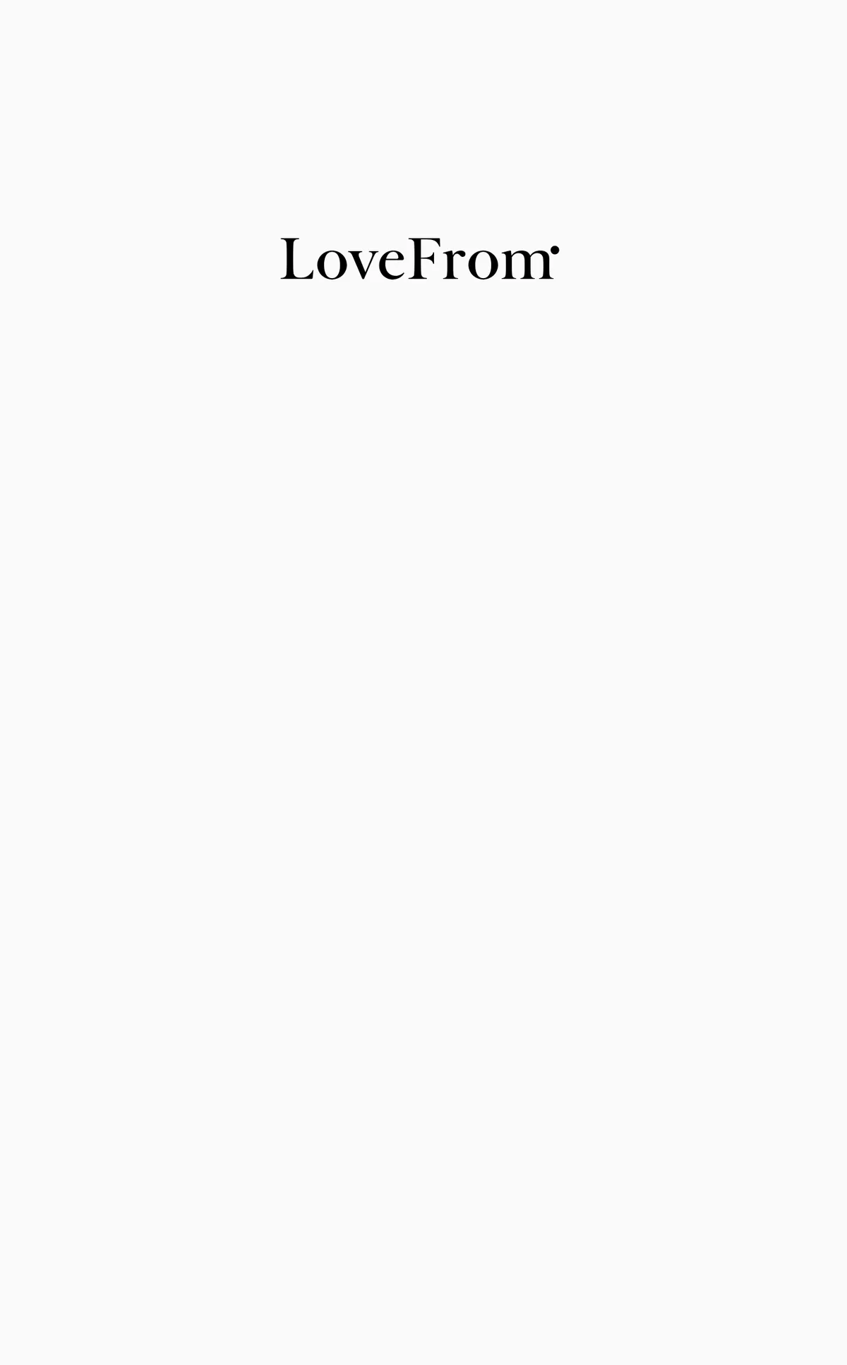 Full page of lovefrom.com
