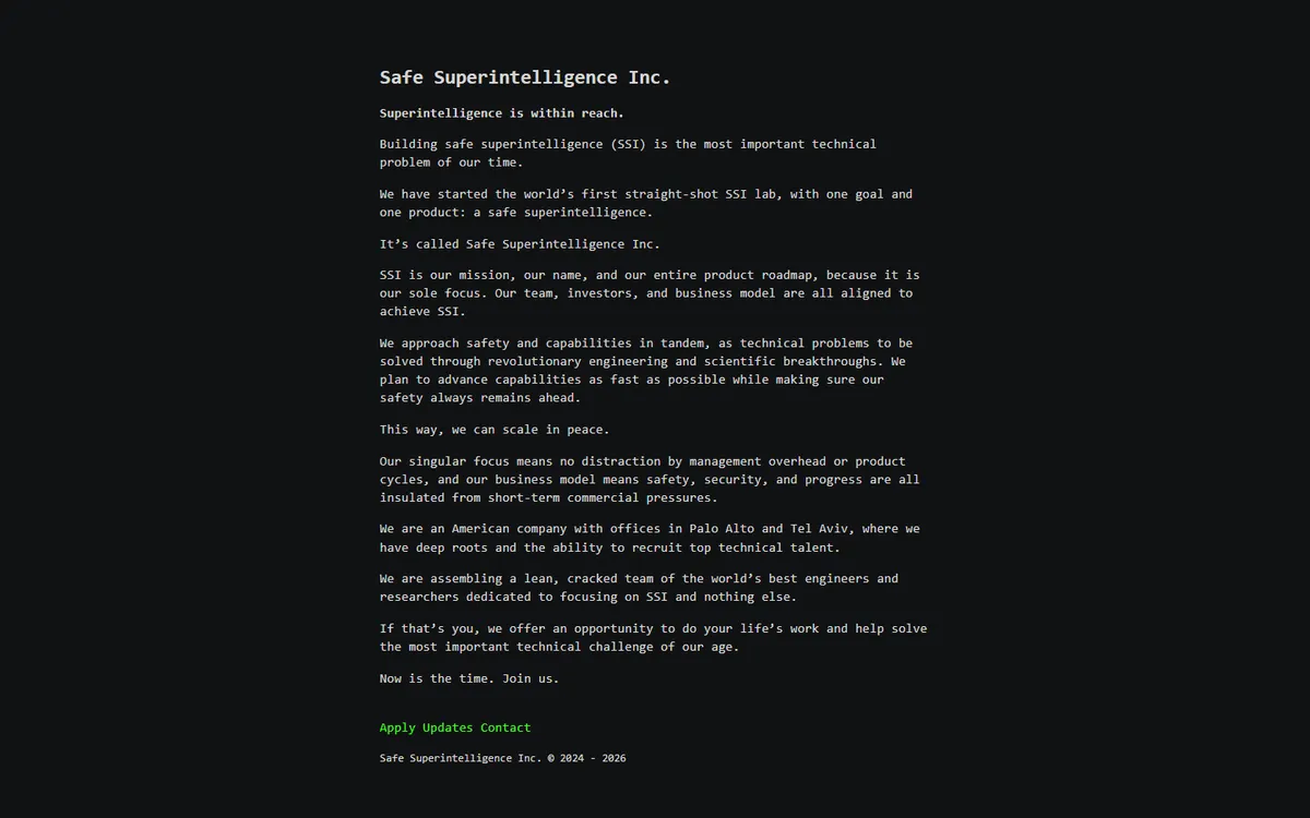 Full page of ssi.inc